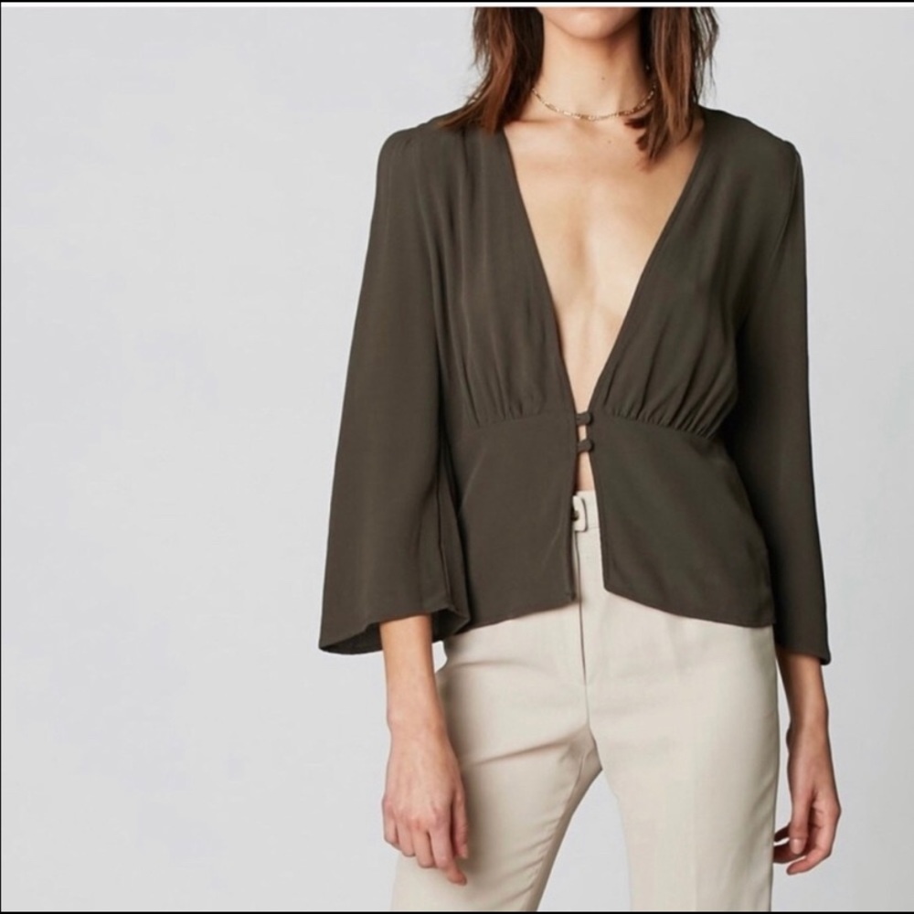 Flynn Skye Revolve Birkin 3/4 Sleeve Floral Blouse